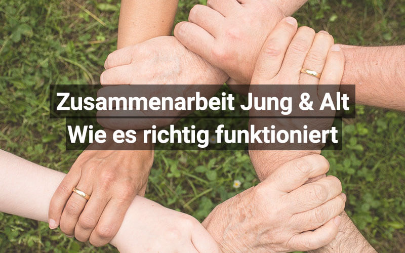 Zusammenarbeit Von Jung Und Alt